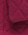 Tweed Quilted Medium Double Flap Fuchsia