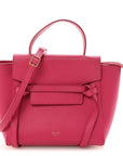 Grained Calfskin Nano Belt Bag Raspberry