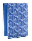 Goyardine Saint Marc Folding Card Case Sky Blue