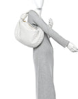 Nappa Intrecciato Small Jodie Hobo White