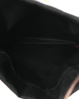 Satin Mythical Alphabet Drawstring Pouch Orange Black White