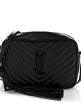 Calfskin Matelasse Monogram Monochrome Lou Camera Bag Black