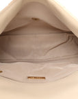Goatskin Quilted Maxi CHNL 19 Flap Beige