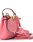 Shiny Nappa Micro Peekaboo Iconic Satchel Rosa Fluo