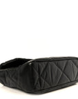 Goatskin Quilted Large CHNL 19 Flap Black
