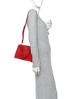 Saffiano Vernice Galleria Double Zip Tote Rosso