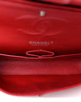 Caviar Quilted Medium Double Flap Red