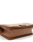 Caviar Quilted Medium Boy Flap Light Brown