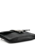 Recycled Nylon Vitello Grace Light Pequin Baguette Belt Pouch Black