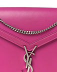 Smooth Calfskin Monogram Cassandra Clasp Bag Electric Fuchsia