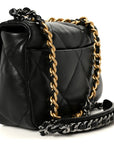 Lambskin Quilted Medium CHNL 19 Flap Black