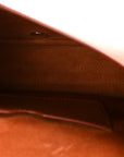 Box Calfskin Medium Bobby Flap Dark Tan