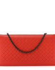 Nappa Intrecciato Continental Wallet on Chain Red