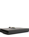 Epsom Matte Alligator Bearn Touch Gusset Wallet Graphite Gris Ciment