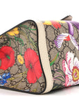 GG Supreme Monogram Flora Textured Calfskin Small Padlock Tote Beige Ebony Multicolor Mystic White