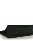 Raffia Linen Calfskin Rive Gauche Tote Naturale Black