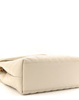 Calfskin Y Quilted Monogram Small Loulou Chain Satchel Crema Soft