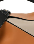 Grained Calfskin Medium Puzzle Bag Amber Light Oat