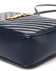 Calfskin Matelasse Monogram Lou Camera Bag Deep Marine