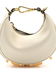 Vitello Grace Matte Nano FNDIgraphy Hobo Charm White Ice