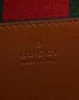 GG Supreme Monogram Textured Calfskin Emblem Mini Shoulder Bag Beige Dark Brown