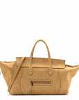 Suede Calfskin Medium New Luggage Beige