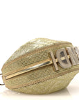 Crystal Vitello Laminato Suede FF Nano FNDIgraphy Hobo Bag Platino