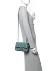Lambskin Quilted Mini Rectangular Flap Green