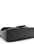 Calfskin Matelasse Small GG Marmont Shoulder Bag Black