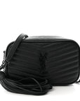 Grain De Poudre Matelasse Monochrome Monogram Mini Lou Camera Bag Black