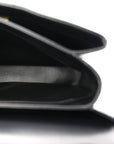 Lambskin Quilted Small Trendy CC Chain Dual Handle Flap Bag Black