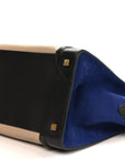 Elephant Calfskin Suede Mini Tri-Color Luggage Sand