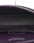 Caviar Quilted Small Double Flap Dark Purple