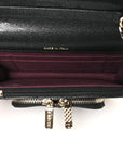Caviar Quilted Business Affinity Clutch With Chain Black