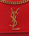 Grain De Poudre Medium Monogram Kate Satchel Red