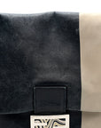 Vitello Bi-Color Mama Baguette Blue Beige