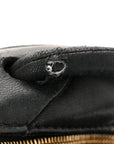 Lambskin Maxi Intrecciato Mini Cassette Camera Bag Black