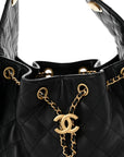 Caviar Quilted Small CHNL 25 Handbag Black