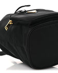 Nylon Vela Saffiano Mini Bucket Crossbody Bag Black