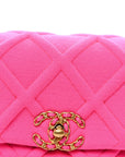 Jersey Quilted CHNL 19 Waist Bag Pink