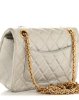 Metallic Goatskin Quilted 2.55 Reissue Mini Flap Silver