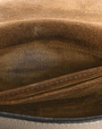 Grained Calfskin Mini Gate Crossbody Bag Light Oat