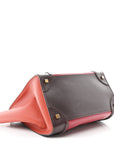 Satin Calfskin Mini Tri-Color Luggage Blood