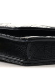 Supple Calfskin Cannage Caro Belt Pouch with Chain Black