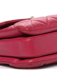 Lambskin Quilted Small Trendy CC Flap Dual Handle Bag Dark Pink