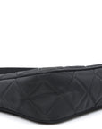 Tessuto Nylon Stitched Shoulder Bag Black