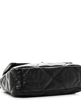 Goatskin Quilted Medium CHNL 19 Flap Black