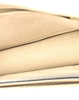 Metallic Grained Calfskin D1ORama Wallet on Chain Pouch Silver