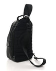 X PETER DOIG Grained Calfskin Slingbag Backpack Black