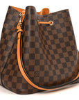 Damier Ebene Neonoe MM Safran
